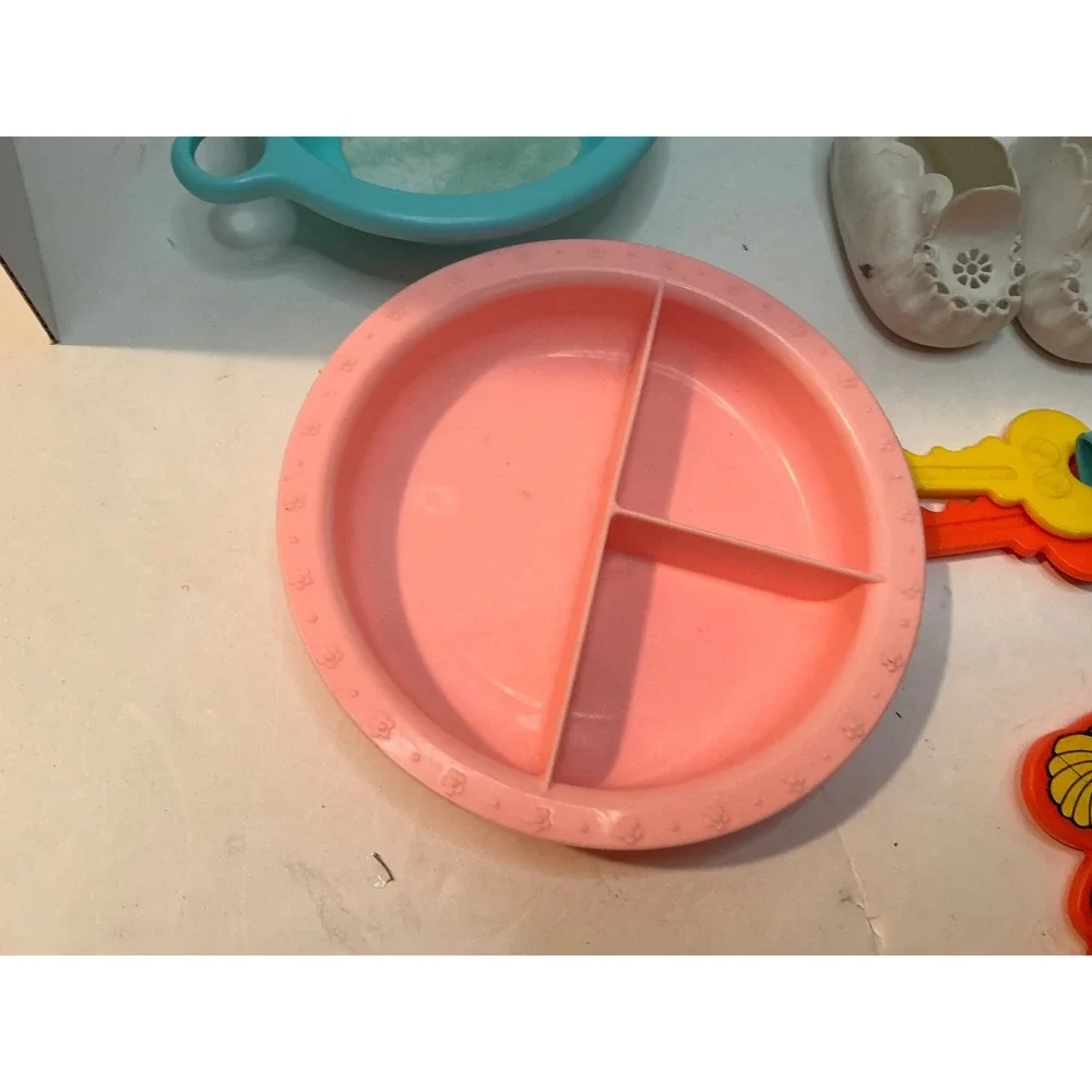 Mattel Shillman Vintage 80s Doll Accessories Toy Kitchen Feeding Lot Mixed‎ Set